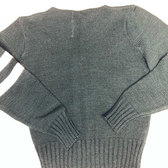 Vintage Kids Harveeshire Varsity Style Cardigan Sweater 4T 5T Green White Retro - Picture 5 of 7